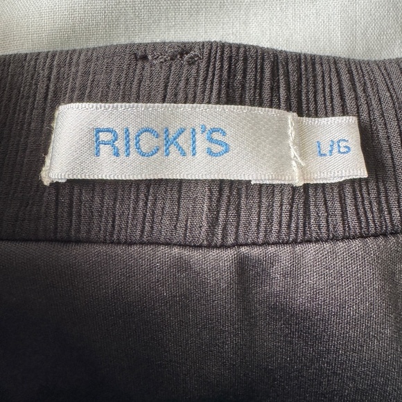 Ricki's‎ Women's Crinkled Button Midi Skirt Black Large Whimsigoth Office Chic - Picture 5 of 13